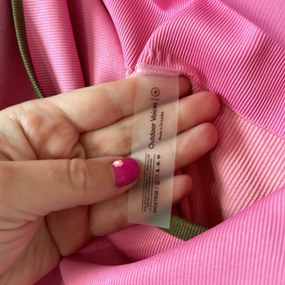 NWT Outdoor Voices Seamless Ribbed 7/8 Legging- Bubblegum - Picture 6 of 6